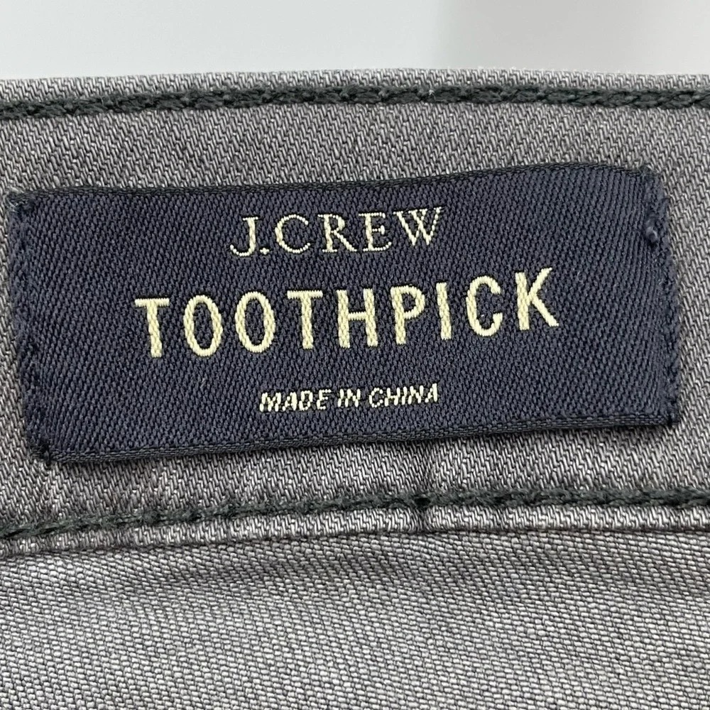 J. Crew Gray Toothpick Jeans Size 32